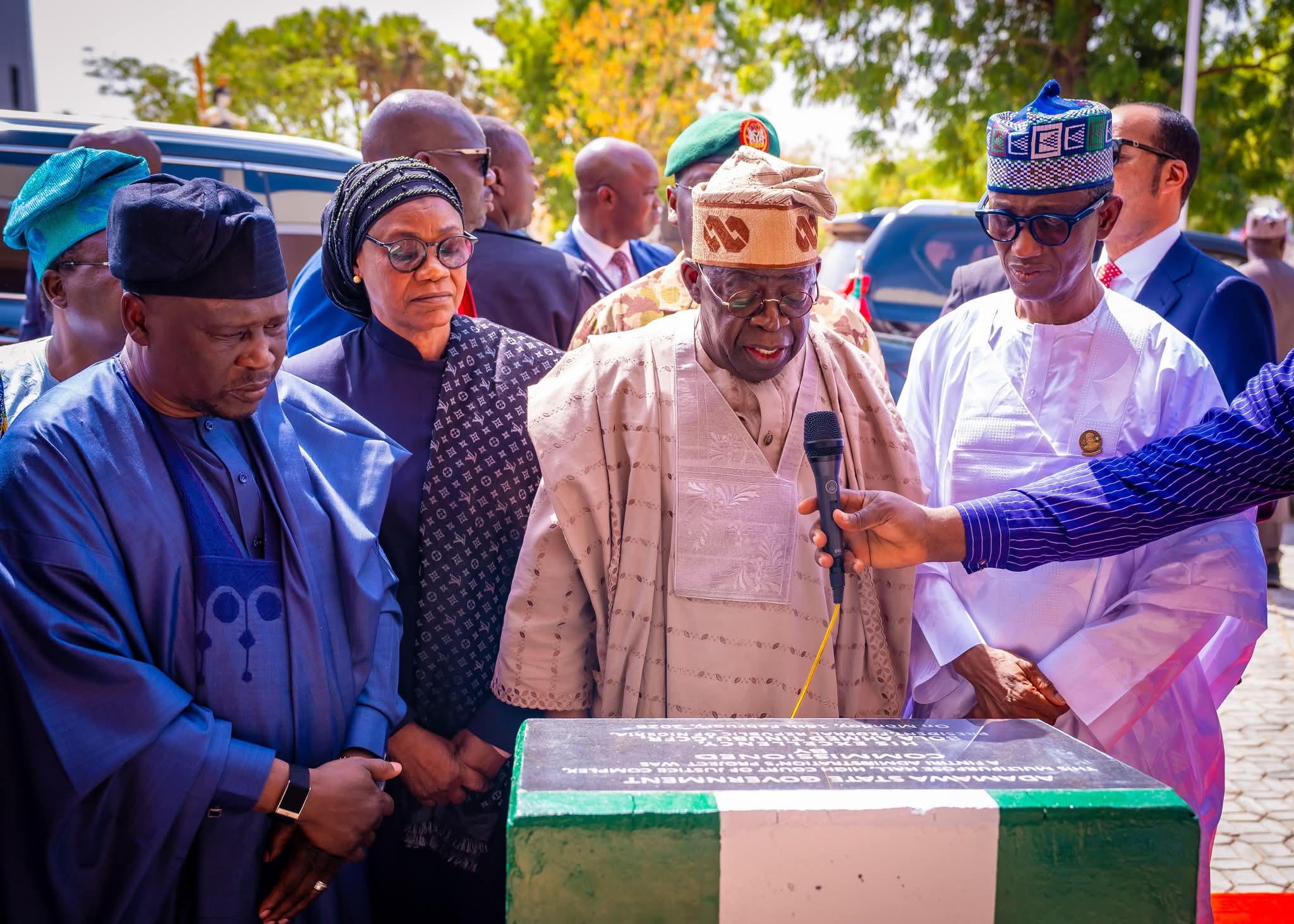 In Adamawa, President Tinubu Assures Of More Prosperity, Commends Governor Fintiri, Nuhu Ribadu